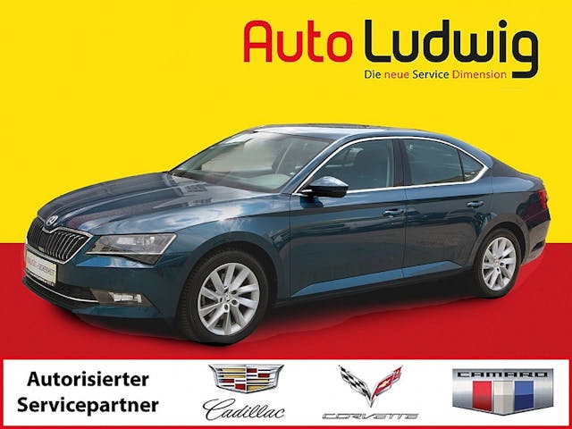 Skoda Superb 1,6 TDI Ambition DSG bei AutoLudwig GMBH in 3x in 1230 Wien | US-Neuwagen (CADILLAC, CORVETTE, CHEVROLET, DODGE, RAM) | Multimarken Gebrauchtwagenhandel | KFZ Werkstatt mit Bosch Service