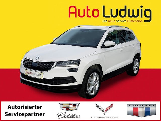 Skoda Karoq 2,0 TDI SCR 4x4 Style DSG Aut. *LED*KAMERA *PARKASSIST bei AutoLudwig GMBH in 3x in 1230 Wien | US-Neuwagen (CADILLAC, CORVETTE, CHEVROLET, DODGE, RAM) | Multimarken Gebrauchtwagenhandel | KFZ Werkstatt mit Bosch Service